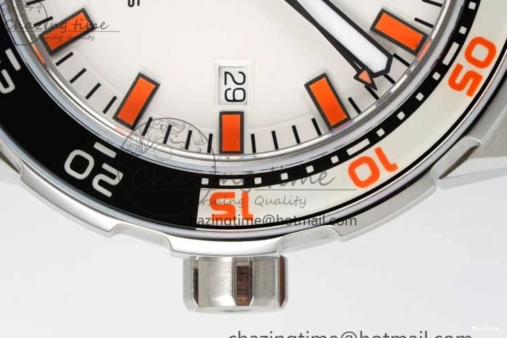 MIROTIME 0426 Aquatimer Automatic SS RSF 1:1 Best Edition White Orange Dial on Black Rubber Strap A Supportive 7069